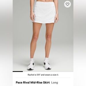Lululemon Pace Rival Mid-Rise Skirt *Long